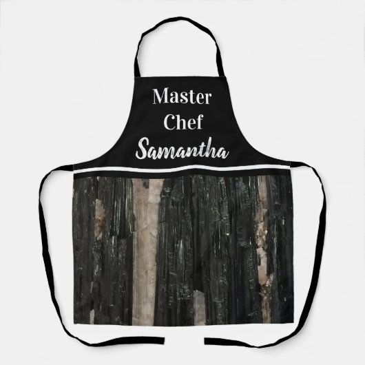 Gemstone Foto Schwarz-weiß Strip Master Koch Schürze (Vorderseite)