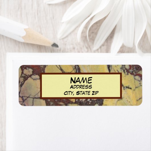 Gemstone Gelb Rot Agate Foto Abstrakter Marmor (Insitu)