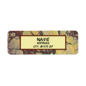 Gemstone Gelb Rot Agate Foto Abstrakter Marmor (Vorne)