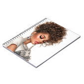 Gemstone Glow Glam Girl Spiral Photo Notebook Notizblock (Linke Seite)