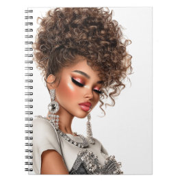 Gemstone Glow Glam Girl Spiral Photo Notebook Notizblock