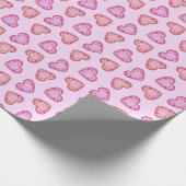Gemstone Hearts Cute Pink Valentines Day Geschenkpapier (Ecke)