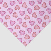Gemstone Hearts Cute Pink Valentines Day Seidenpapier (Detail)