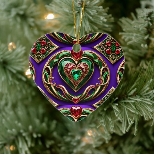 Gemstone Herz und Schlangen Liebe Venus Keramik Ornament (Baum)