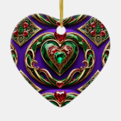 Gemstone Herz und Schlangen Liebe Venus Keramik Ornament (Vorne)