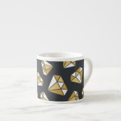 Gemstone hielt Vintages nahtloses Muster für. Espressotasse (Vorderseite Rechts)