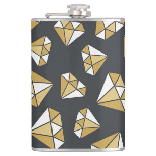 Gemstone hielt Vintages nahtloses Muster für. Flachmann