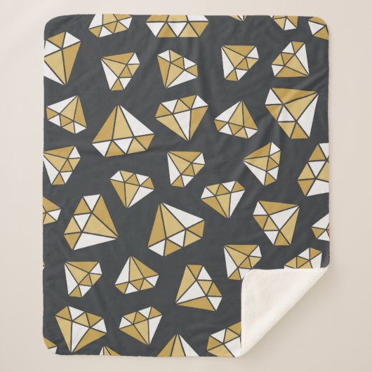 Gemstone hielt Vintages nahtloses Muster für. Sherpadecke (Vorderseite)