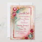 Gemstone-Hochzeit Save The Date (Vorderseite)