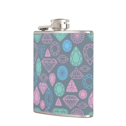 Gemstone-Icon-Muster Flachmann (Links)