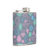 Gemstone-Icon-Muster Flachmann (Rechts)