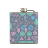 Gemstone-Icon-Muster Flachmann (Rückseite)