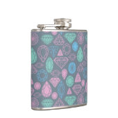Gemstone-Icon-Muster Flachmann (Rechts)