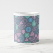 Gemstone-Icon-Muster Jumbo-Tasse (Vorderseite)