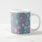 Gemstone-Icon-Muster Jumbo-Tasse (Rechts)