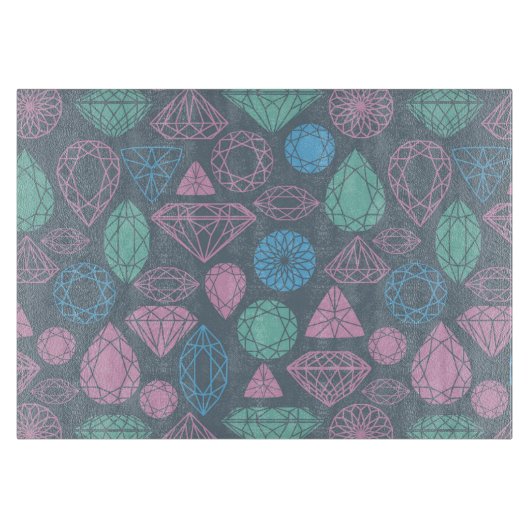 Gemstone-Icon-Muster Schneidebrett (Vorderseite)