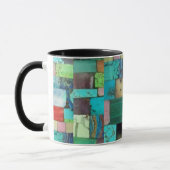 Gemstone Inlay Look Mosaik Tasse Türkis Opal (Links)