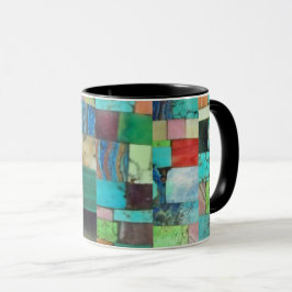 Gemstone Inlay Look Mosaik Tasse Türkis Opal