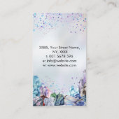 Gemstone Kristallcluster über Perlmutt  Visitenkarte (Rückseite)