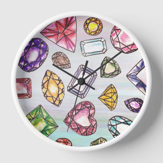 Gemstone Lovers Wall Clock Uhr (Vorderseite)