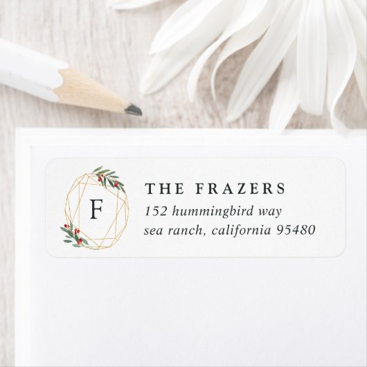 Gemstone Monogram Holiday Rücksendeadresse (Insitu)