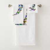 Gemstone Monogram Letter Q Badhandtuch Set (Insitu)