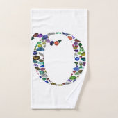 Gemstone Monogram Letter Q Badhandtuch Set (Handtuch)
