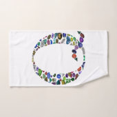 Gemstone Monogram Letter Q Badhandtuch Set (Handtuch)