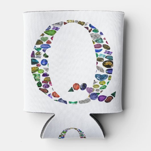 Gemstone Monogram Letter Q Dosenkühler (Vorderseite)