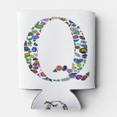 Gemstone Monogram Letter Q Dosenkühler (Rückseite)