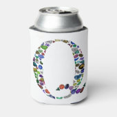 Gemstone Monogram Letter Q Dosenkühler (Kanne Rückseite)