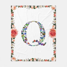 Gemstone Monogram Letter Q