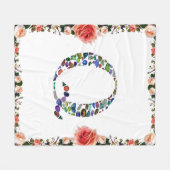 Gemstone Monogram Letter Q Fleecedecke (Vorderseite (Horizontal))