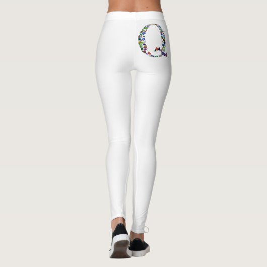 Gemstone Monogram Letter Q Leggings (Rückseite)