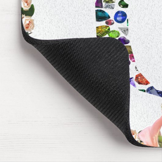 Gemstone Monogram Letter Q Mousepad (Ecke)