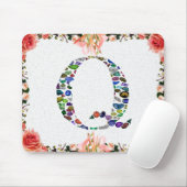 Gemstone Monogram Letter Q Mousepad (Mit Mouse)