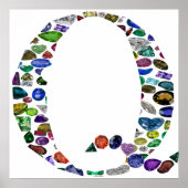 Gemstone Monogram Letter Q Poster (Vorne)