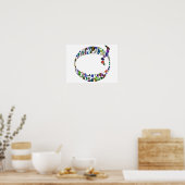 Gemstone Monogram Letter Q Poster (Küche)