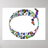Gemstone Monogram Letter Q Poster (Vorne)