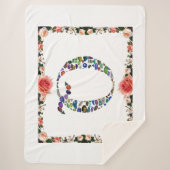 Gemstone Monogram Letter Q Sherpadecke (Vorderseite)