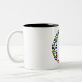 Gemstone Monogram Letter Q Zweifarbige Tasse (Links)