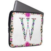 Gemstone Monogram Letter W Laptopschutzhülle (Vorne Rechts)