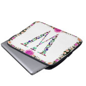 Gemstone Monogram Letter W Laptopschutzhülle (Vorne Knopf)