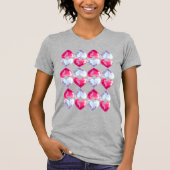 Gemstone Muster Hübsch Hearts T-Shirt (Vorderseite)