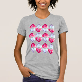 Gemstone Muster Hübsch Hearts T-Shirt