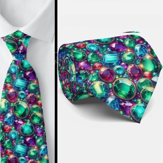 Gemstone Neck Tie | Jewel Tone Colors Krawatte