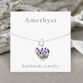 Gemstone Necklace Juwelier Display Card Begleitkarte