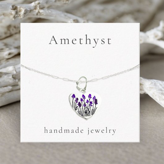 Gemstone Necklace Juwelier Display Card Begleitkarte