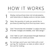 Gemstone Necklace Juwelier Display Card Begleitkarte