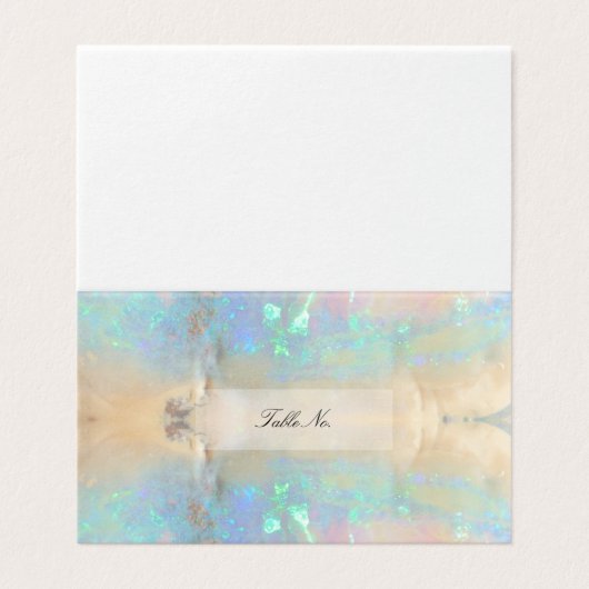 Gemstone Opal Crystal Gem Marmorkarte Visitenkarten (Außenseite Aufgefaltet)